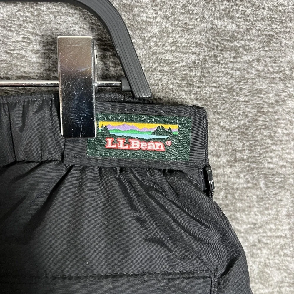 Vintage L.L. Bean Pants Mens LT‎ Black Thinsulate Nylon Insulated Snow Ski USA